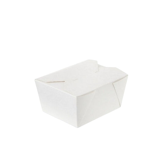 No 1 Food Box Leakproof White/White 750cc 110/127x90/106x65mm (pk 500)