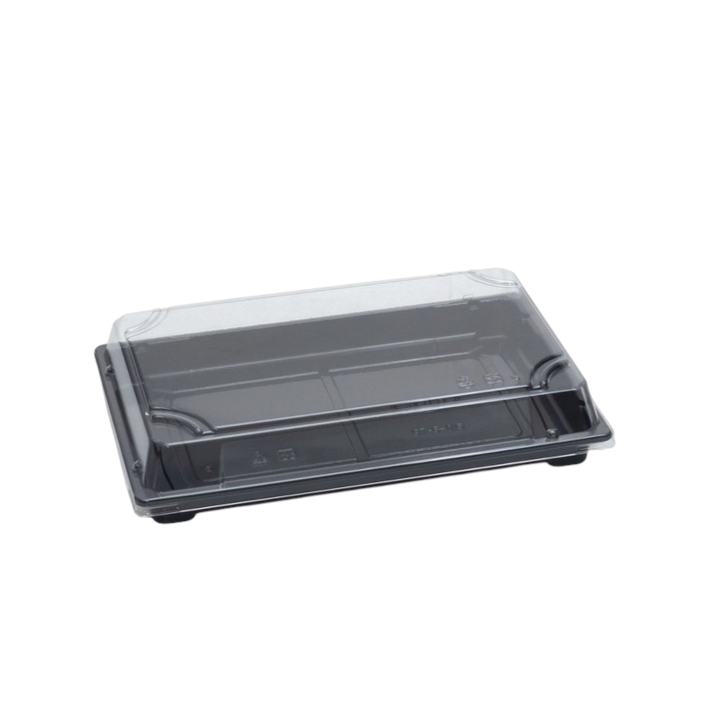 Black Sushi Container Base & Lid 230mm x 155mm