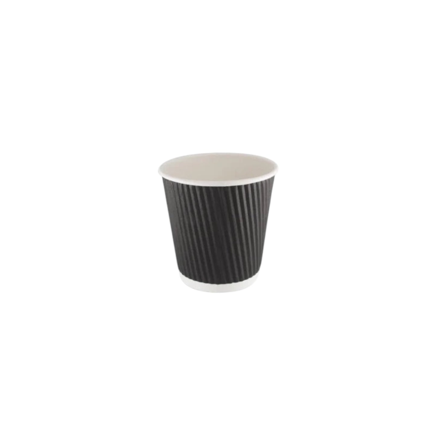 Ripple Black Paper Cup 4oz