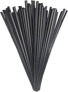 Black Paper Straws 200x6mm