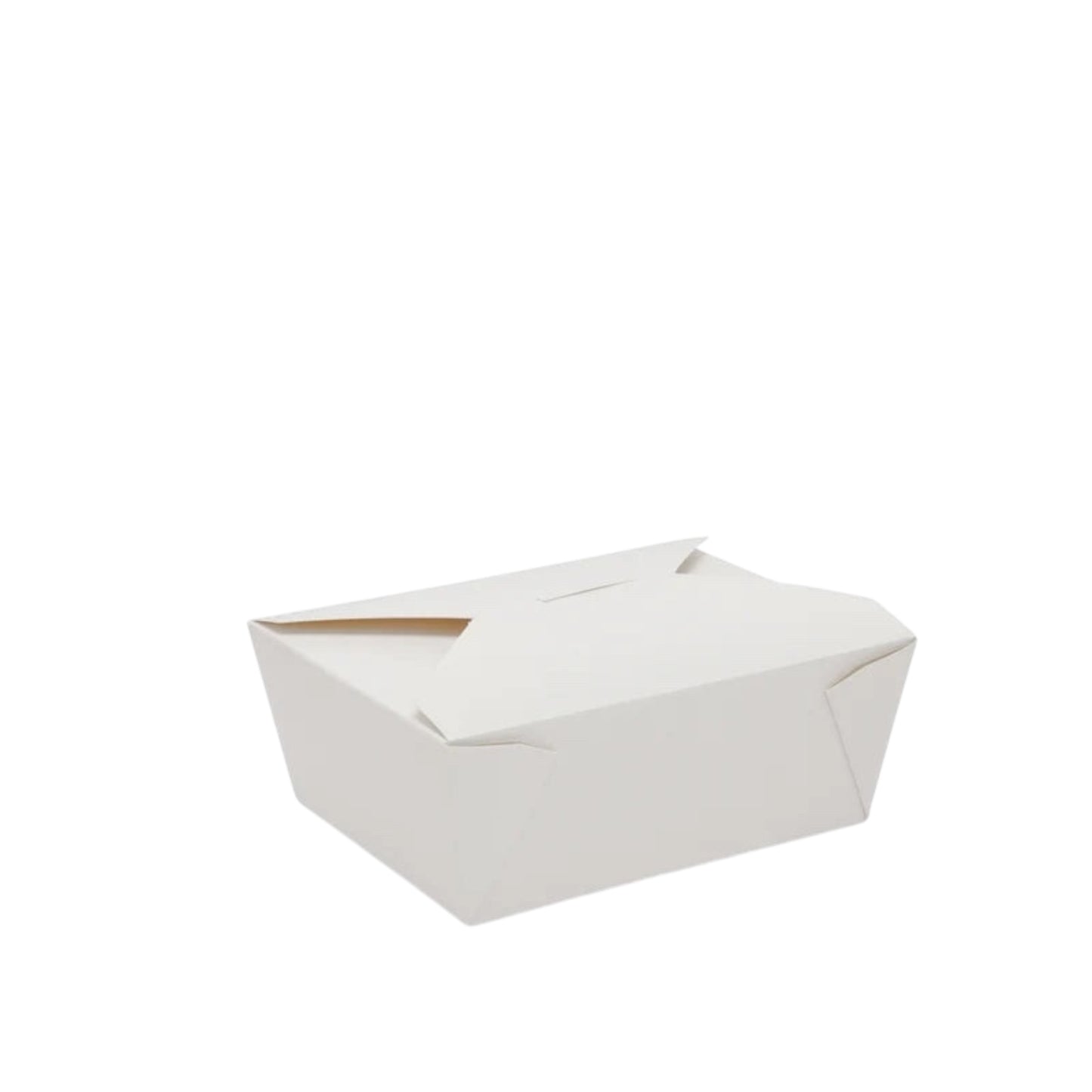 NO8 Food Box Leakproof White/White 1324cc 152/170x120/137x64mm (pk 250)