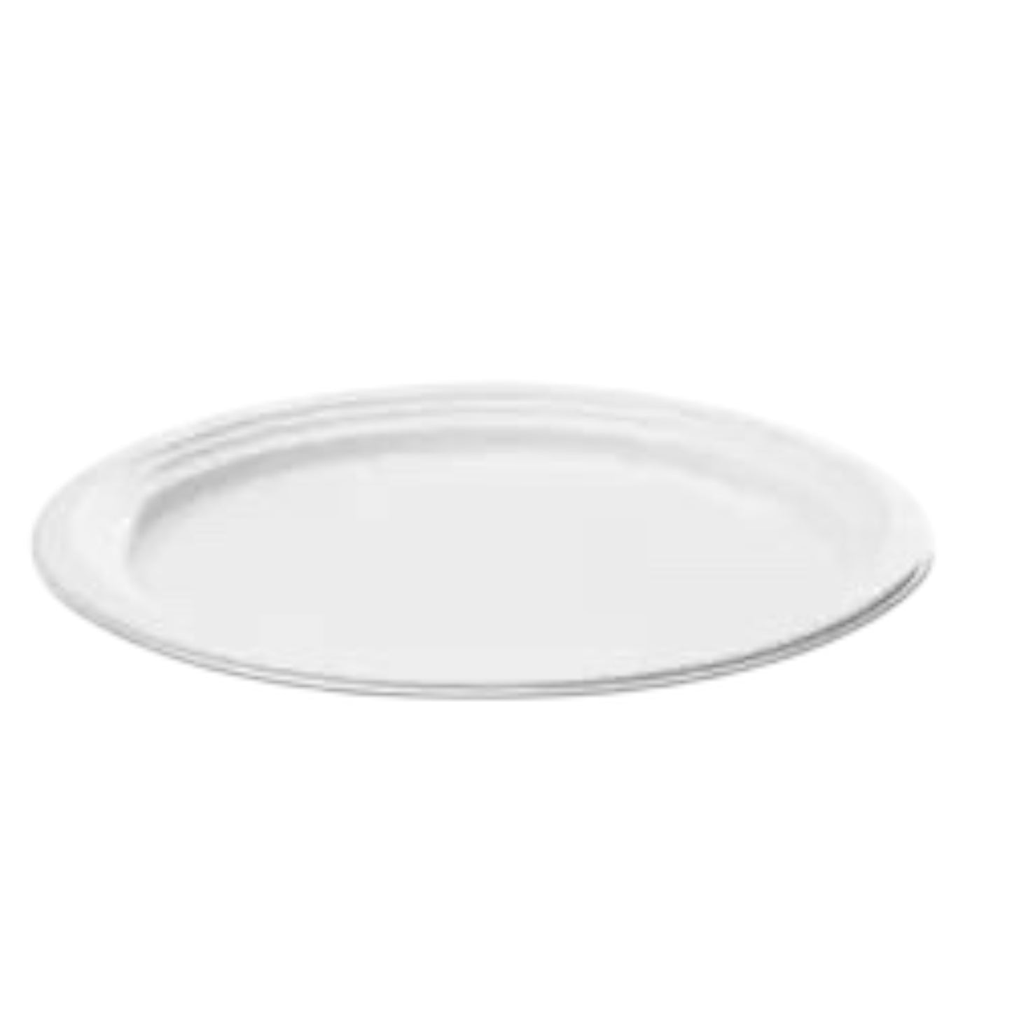 Round Compostable Bagasse Paper Plate Classic White 7"-9"-10"