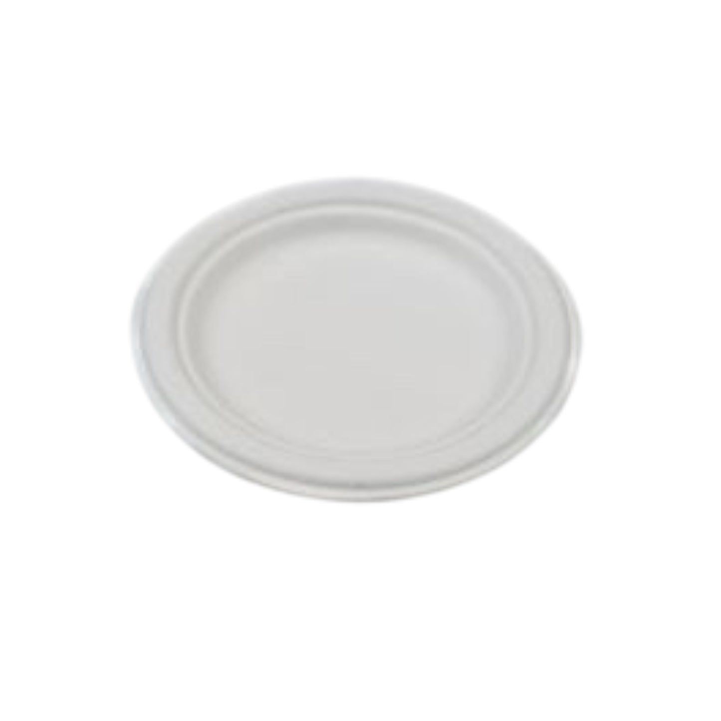 Round Compostable Bagasse Paper Plate Classic White 7"-9"-10"