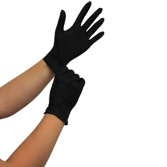 Nitrile Gloves Black Powder Free Small