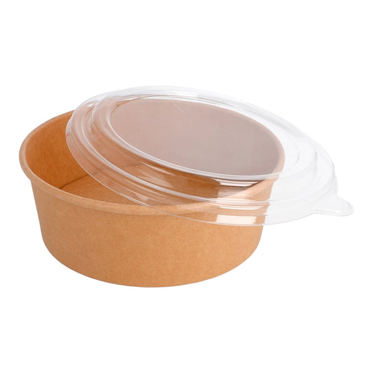 Clear PET Lids For Kraft Bowl 500ml/750ml/1000ml/1300ml