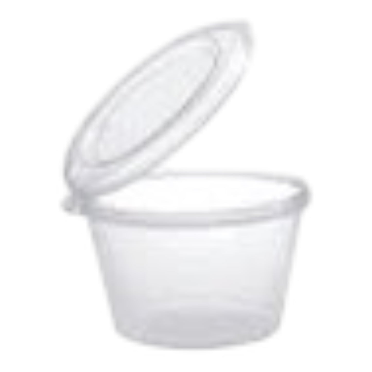 Hinged Round Clear Sauce Pot 2oz