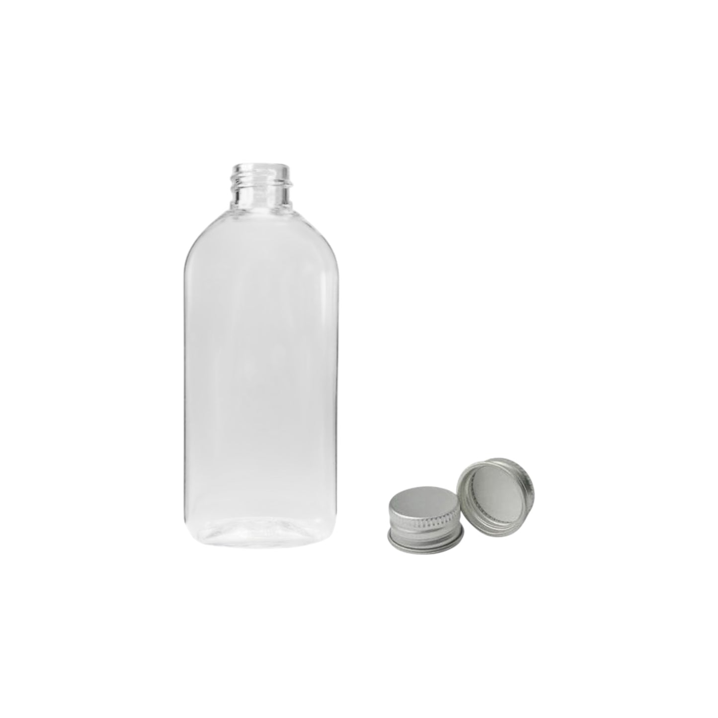 Oval Clear Juice Bottle & Cap 50ML