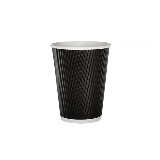 Ripple Black Paper Cup 12oz