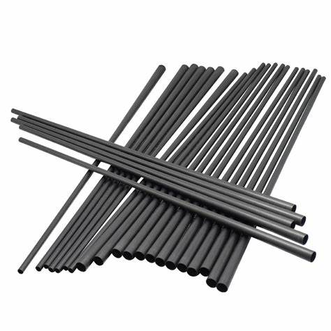 Black Paper Straws 200x6mm