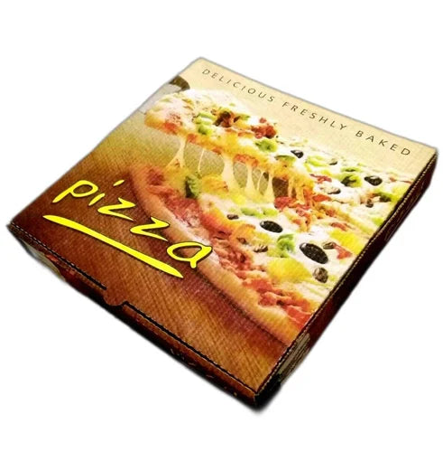 White Square Printed Pizza Box - Freshly Baked 7Inch