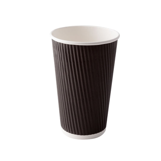 Ripple Black Paper Cup 16oz